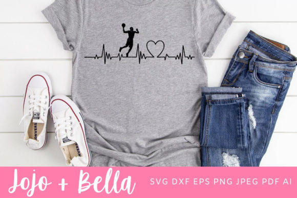 Basketball Heartbeat SVG for Crafts and Graphics