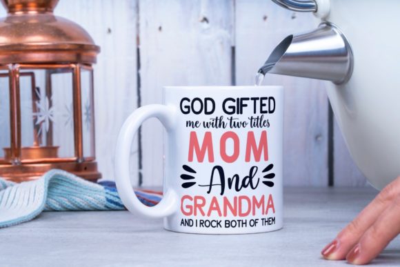 God Gifted Me with Two Titles Mom Svg for Crafts and Graphics