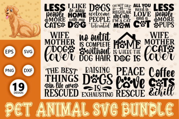 Pet Animal SVG Bundle Vol 3 for Crafts and Graphics