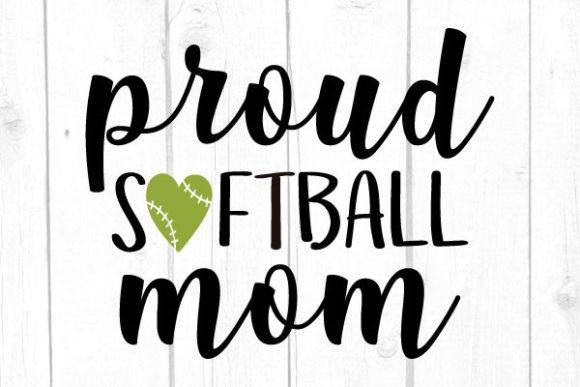 Proud Softball Mom Svg for Crafts and Graphics